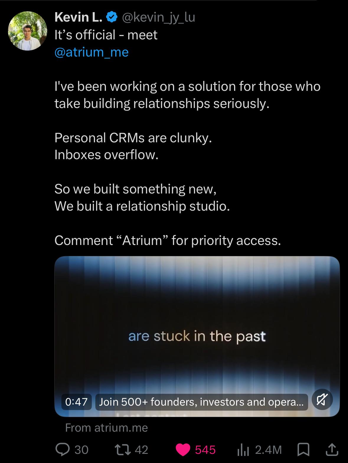 Atrium — 2.4M views